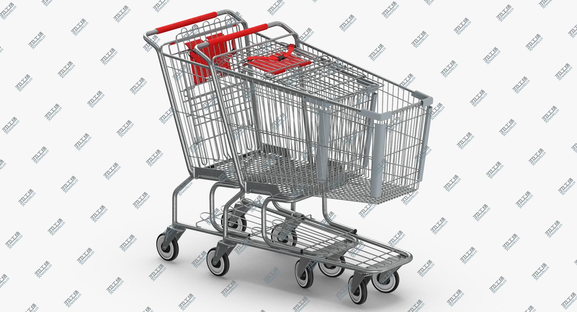 images/goods_img/2021040162/3D Metal Shopping Carts 01 Red Row of 02/1.jpg
